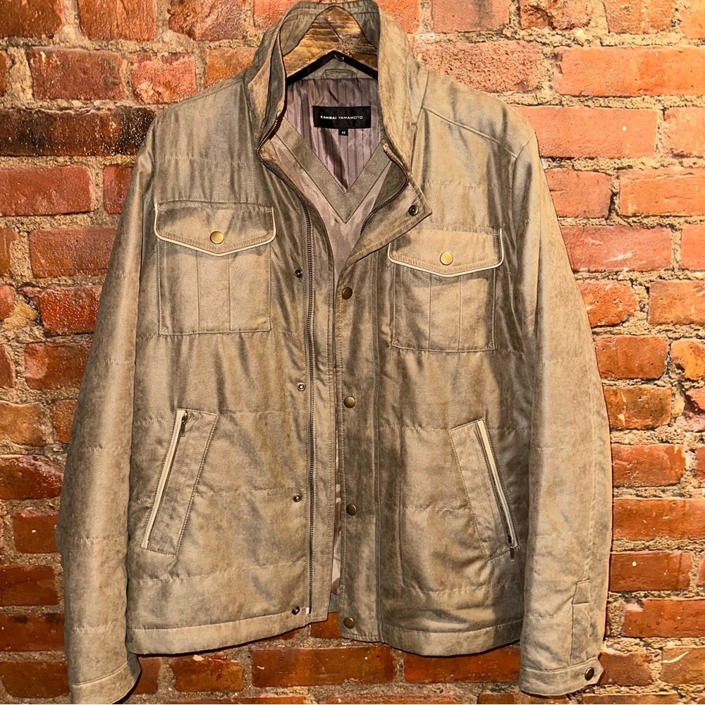 KANSAI YAMAMOTO Suede Green Utility Jacket
